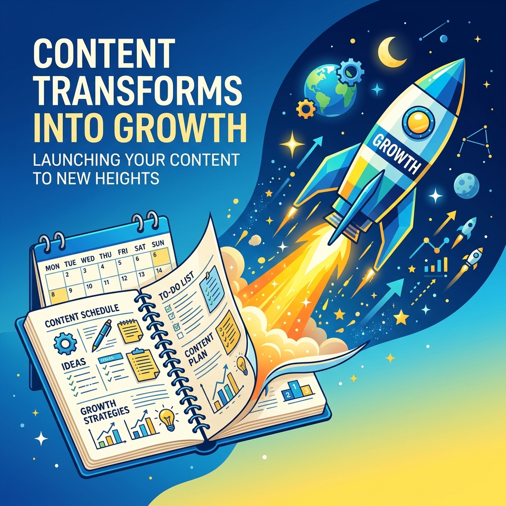 content marketing strategy 2026 featured image with growth chart