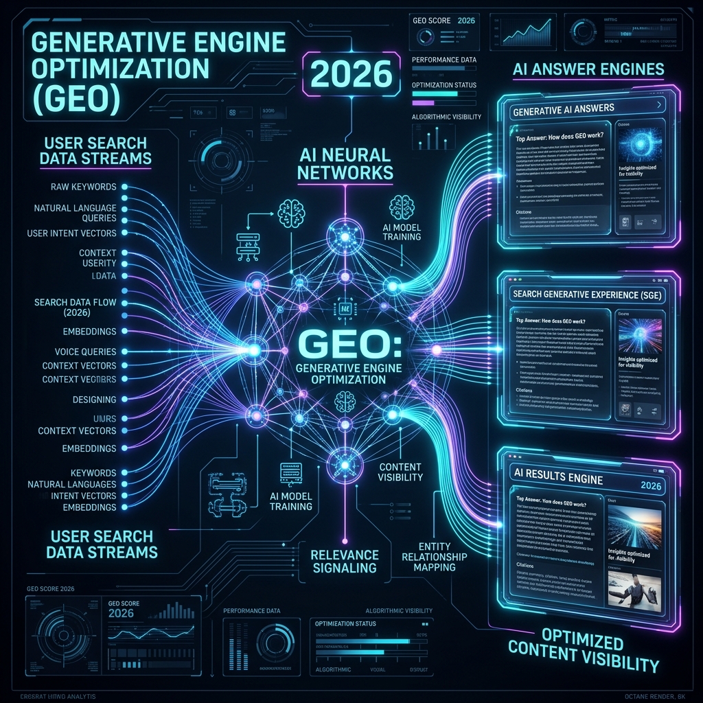 Generative Engine Optimization GEO AI Search 2026 Banner