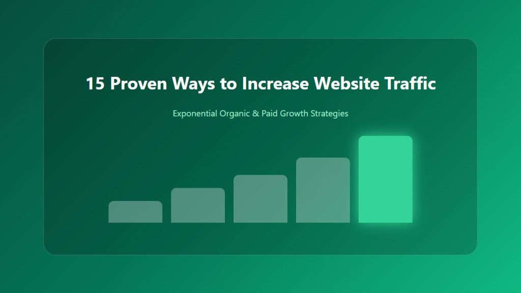 graph showing increase website traffic growth over time